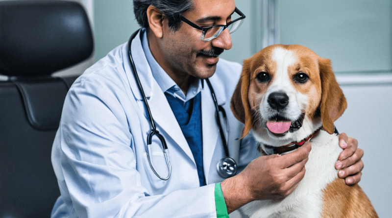 doctor treating a dog